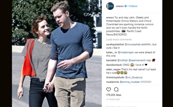 Foto de Emma Watson confirma su noviazgo con actor de 'Glee'