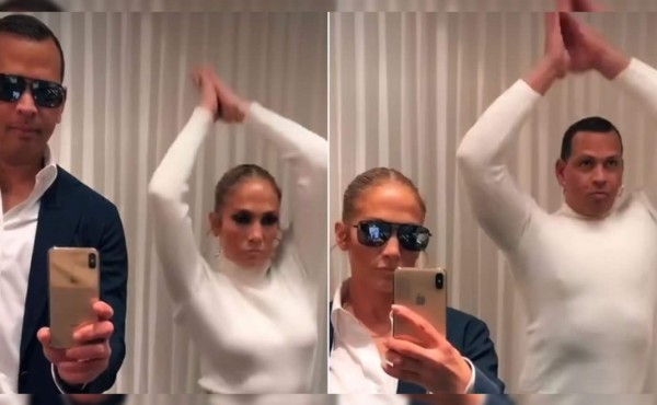 Jennifer López le presta su ropa a Alex Rodríguez para divertido reto de TikTok