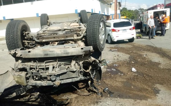 Seis personas heridas en accidente vial en San Pedro Sula