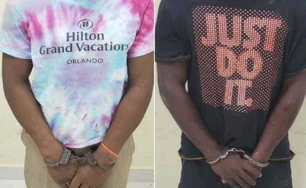 Detienen a dos sospechosos de robarle a turistas colombianos en Roatán