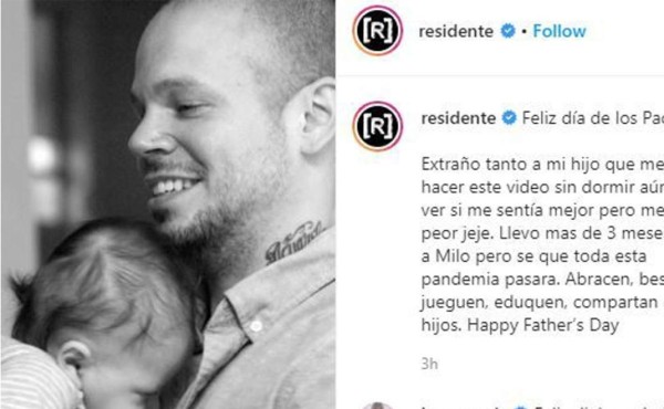 Residente le dedica un emotivo video a su hijo Milo