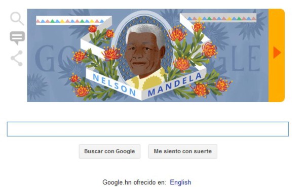 Nelson Mandela, nuevo 'doodle' de Google, que celebra su cumpleaños