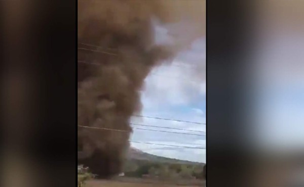 VIDEO: Extraño tornado arrasa campos de cultivo en El Salvador