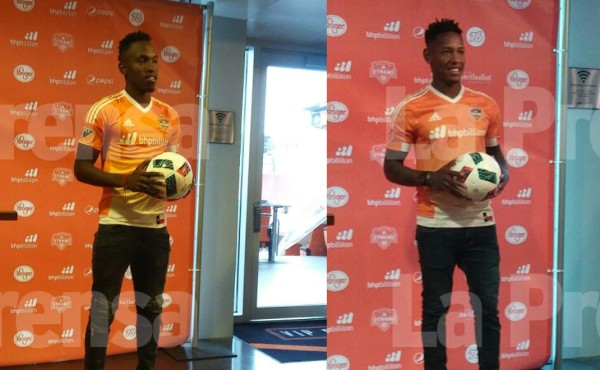 Alberth Elis y Romell Quioto son presentados por Houston Dynamo
