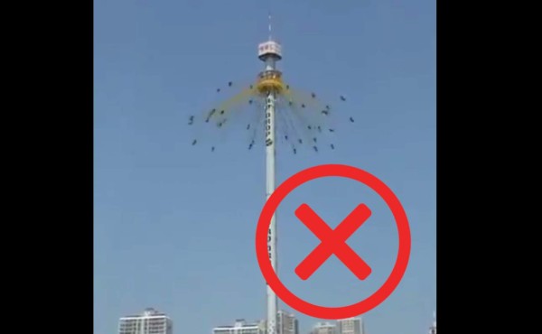 Aseguran que video del 'juego mecánico más extremo del mundo' es falso  