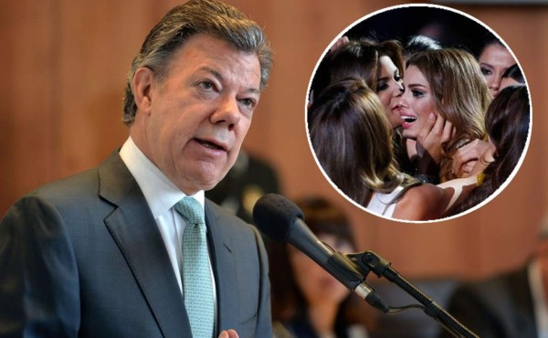 Santos consuela a Miss Colombia coronada Miss Universo por error