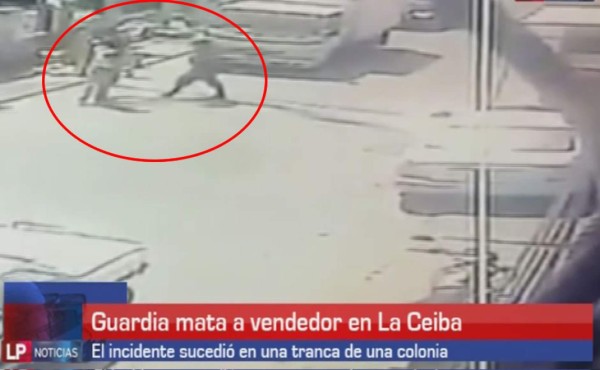 La discusión inició luego que el guardia bajó la tranca de la entrada y el camión iba a la mitad de este punto.