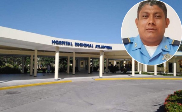 Muere policía dentro de una sala de COVID-19 en el hospital Atlántida