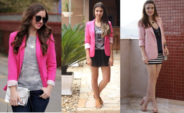 El blazer rosa, el complemento de moda