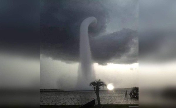 Se forma una tromba marina en Utila, Islas de la Bahía