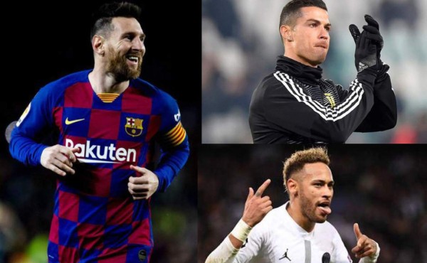 Messi, Cristiano y Neymar siguen siendo los mejor pagados, según France Football