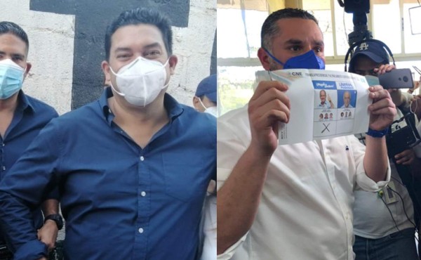 Juan Diego Zelaya y David Chávez ejercen su voto en su lucha por alcanzar la Alcaldía