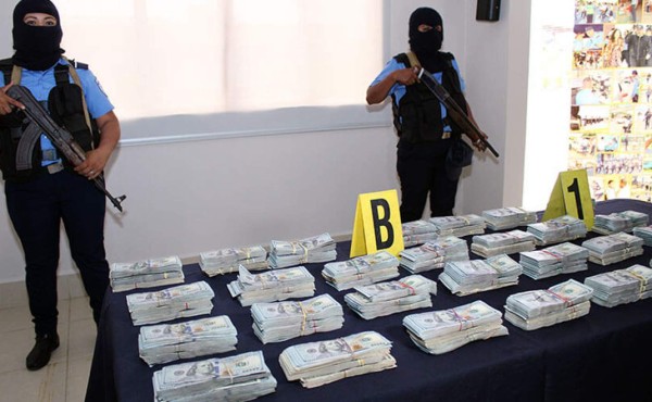 Policía decomisa en Nicaragua 840,000 dólares ligados al narcotráfico