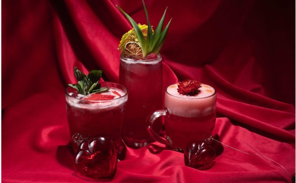Receta de tres bebidas rojo pasión