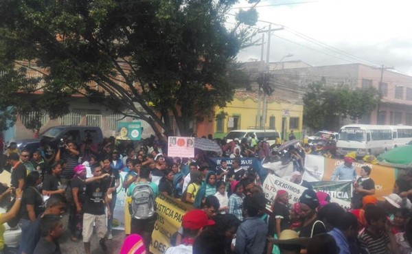 El Copinh protesta frente a juzgados de Tegucigalpa  