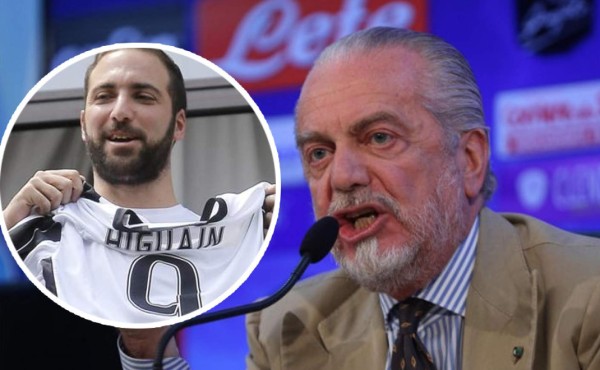 El presidente del Nápoles dice que Higuaín 'faltó al respeto' a la afición
