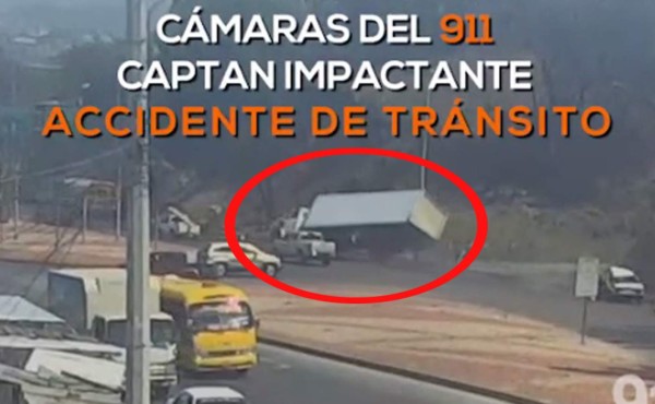 Video: ¡Sin frenos! Así fue la impactante colisión en Tegucigalpa este viernes