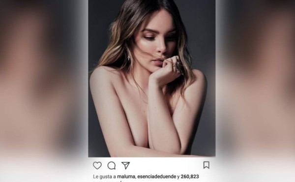 Belinda posó en topless y Maluma no se resistió a sus encantos