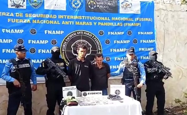 Detienen a dos supuestos pandilleros distribuidores de droga en Comayagua  