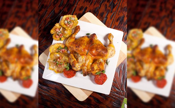 Pollo asado a las hierbas