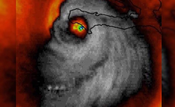 La escalofriante imagen del huracán Matthew en el Caribe