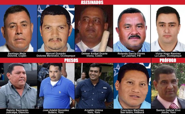 Van 5 alcaldes asesinados, hay 4 presos y uno prófugo desde 2012