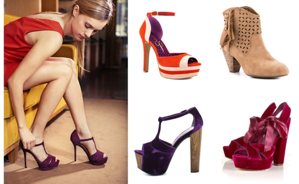 Terciopelo hasta en los zapatos