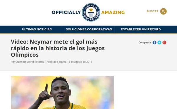 Neymar puede entrar al libro de Récord Guinness gracias a Honduras