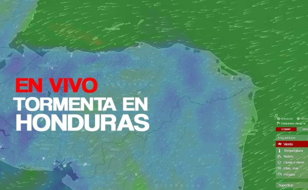 Siga en vivo el paso de la vaguada que afecta este lunes a Honduras