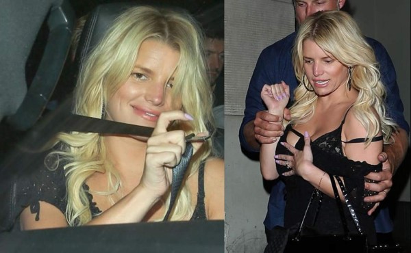 ¡Jessica Simpson se pasó de copas!