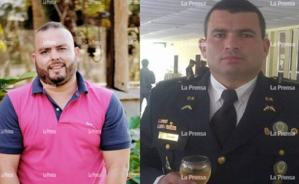 Fotografías en vida de Erin Robles y Wilfredo Salazar, expolicías asesinados esta tarde en San Pedro Sula.