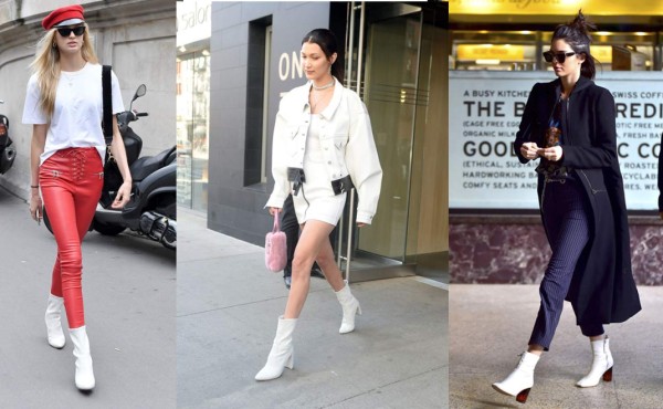 Las botas blancas se ponen de moda