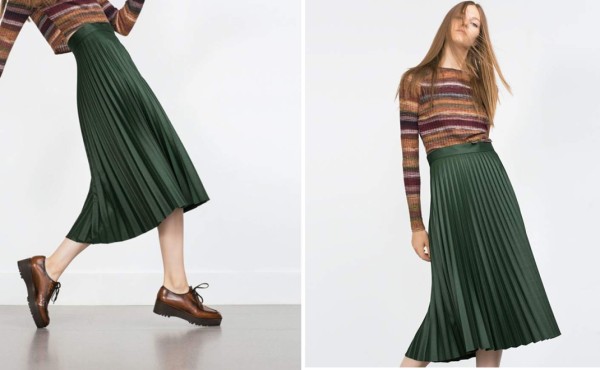 La falda, corta o midi, se usa con paletones esta temporada