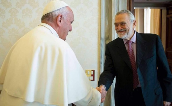 Papa recibió a Sir Salvador Moncada y a su esposa