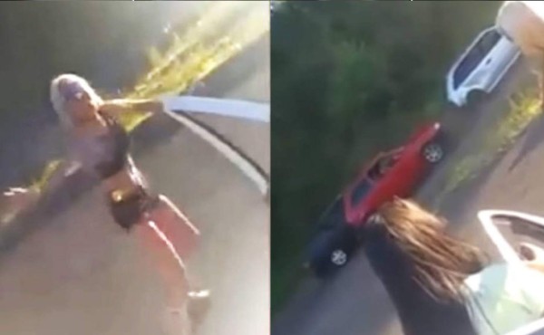 Brasileña baila y provoca triple choque de autos