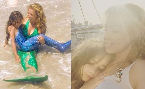 Thalía y su hija Sabrina se transforman en sirenas