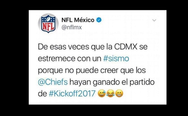 NFLMX se burla de terremoto y luego pide disculpas