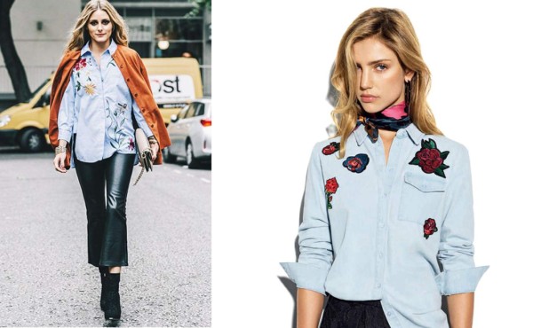 Looks fashion con los bordados florales