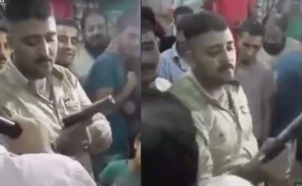 Trabajador de aeropuerto detiene a un avión en con sus propias manos