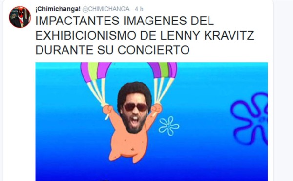 En memes el bochornoso incidente de Lenny Kravitz