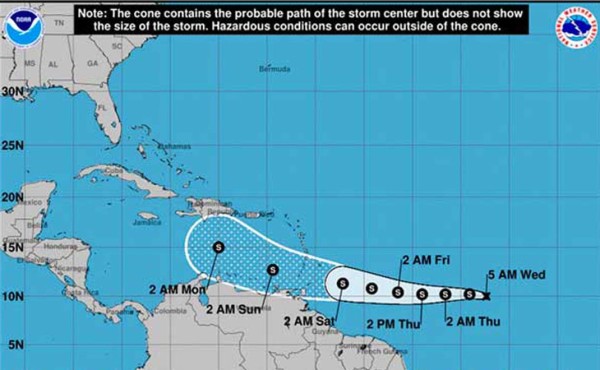 Honduras monitorea la formación del huracán Gonzalo en el Atlántico