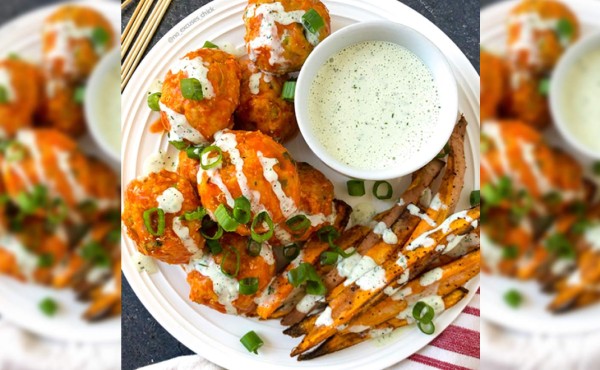 Albóndigas de pollo buffalo