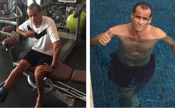 Rivaldo muestra fotografía de sus rodillas operadas