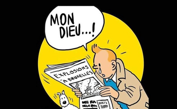 Tintín y Manneken Pis, símbolos de los atentados en Bélgica