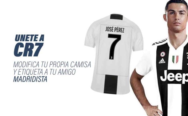 Crea tu camisa de Cristiano Ronaldo y compartela a tu amigo madridista