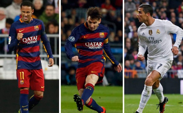 Messi, Cristiano y Neymar, finalistas del Balón de Oro