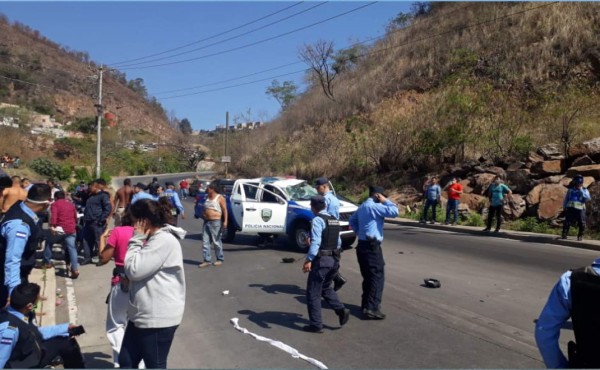 Siete policías resultan heridos tras volcamiento de patrulla en Comayagüela