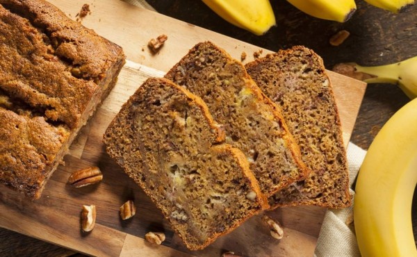 Pan de plátano vegano