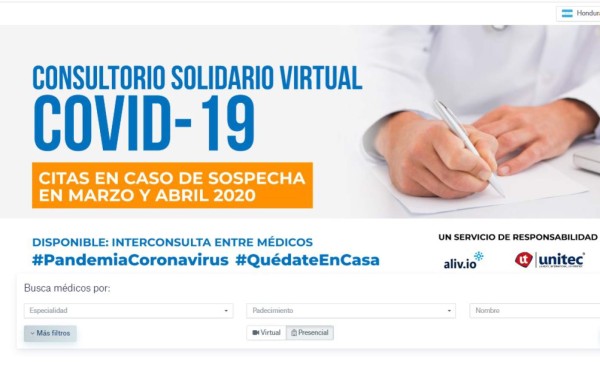 Unitec lanza su consultorio virtual para ayudar a frenar el Covid-19