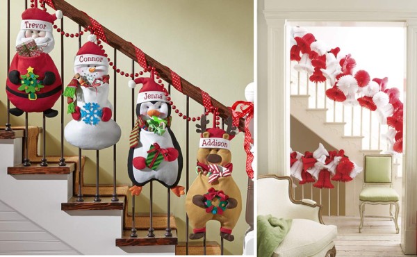 Escaleras con toque navideño